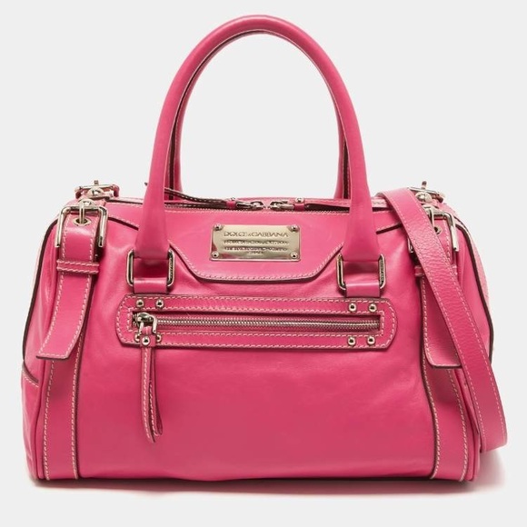 Authentic PreLoved Dolce & Gabbana Fuchsia Leather Satchel - Picture 1 of 6